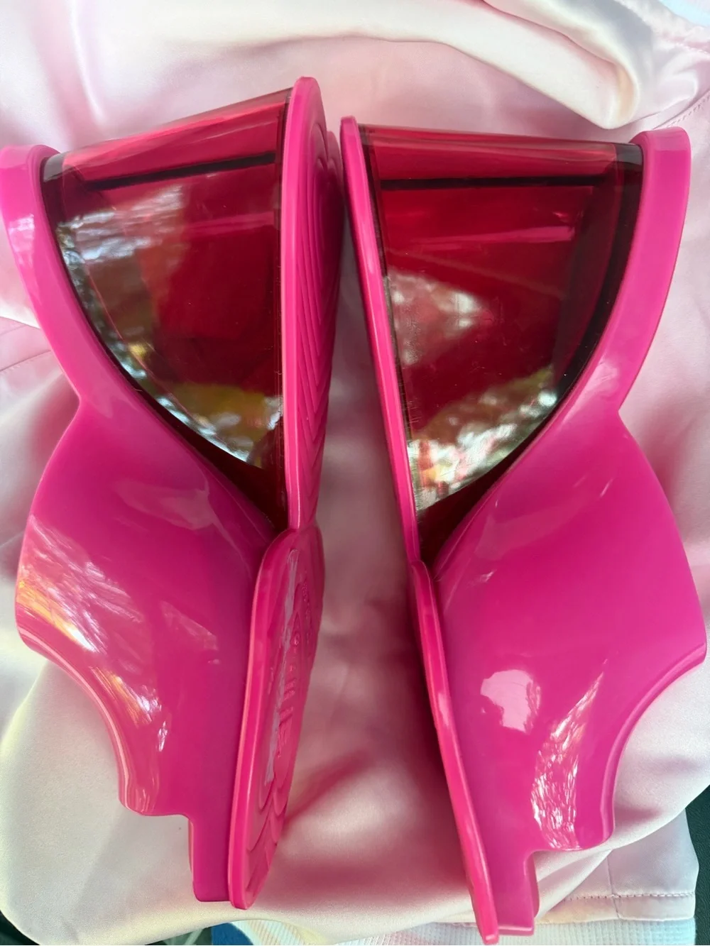 Melissa Hot Pink Slip-On Mules New